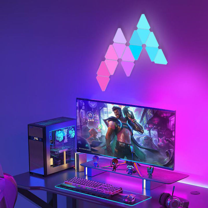 RGB%20WIFI%20APP%20Bluetooth%20LED%20Triangle%20Indoor%20Atmosphere%20Wall%20Lamps%20For%20Computer%20Game%20Bedroom%20Decoration%20DIY%20Quantum%20Night%20Light%20-%20Image%204