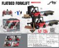 GC Remote Control Forklift With Carrier Slab RC Construction Engineering Vehicle Model With Music Light Spray For Boys Girls Birthday Gifts. 