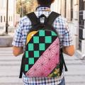 Customized Demon Slayer Kimetsu No Yaiba Backpack for Women Men Water Resistant School College Anime Manga Bag Print Bookbag. 