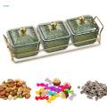 Divided Serving Dishes, Dried Fruit Plate Snack Dishes, Multifunctional with Lid Tray Snacks Plate Appetizer Serving Tray for Nuts Fruits Home. 