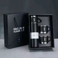 Steel Vacuum Flask Set With 3 Steel Cups Combo- 500Ml With Gift Box- Keeps Hot/Cold Ideal Gift For Any Especially Birthday Gift Return Gift Also- Housewarming - Flask.