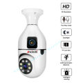 Dual lens  Dual screen Bulb Wi-Fi IP CCTV Camera 360 Degree Rotation. 