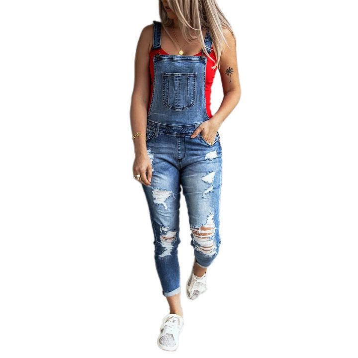 Women's%20Denim%20Overalls,%20Casual%20Slim%20Fit%20Ankle%20Length%20Skinny%20Leg%20Ripped%20Bib%20Overalls%20Long%20Jumpsuit%20-%20Image%204