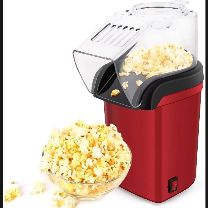 Automatic Electric Popcorn Maker with Hot Air Top Cover Plastic ...