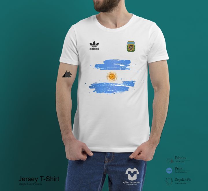 Argentina%20Flag%20&%20Football%20Logo%20Half%20Sleeve%20Round%20Neck%20Tshirt%20-%20Image%202