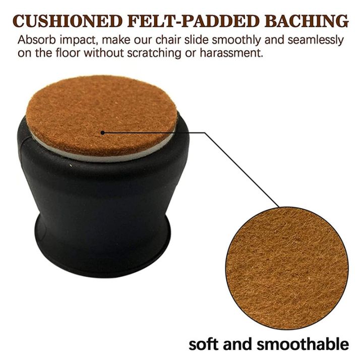 Silicone%20Chair%20Leg%20Caps%20with%20Felt%20Pads%20-%20Free%20Moving%20Table%20Leg%20Covers,%2016Pcs%20Stool%20Leg%20Protectors%20Prevent%20Noise%20Black%20-%20Image%203