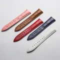 16mm 17mm 18mm 19mm 20mm 21mm 22mm 23mm 24mm Width Leather Watch Band Butterfly Buckle Flat Head Universal Straps Watch accessories Colorful. 