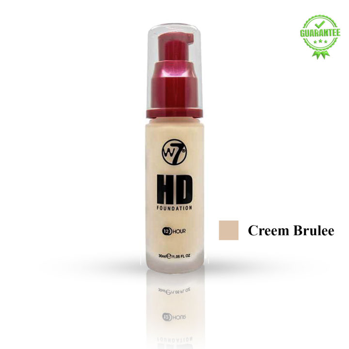 W7 Genius Feather-Light Foundation – Shade: Crème Brûlée (30ml)