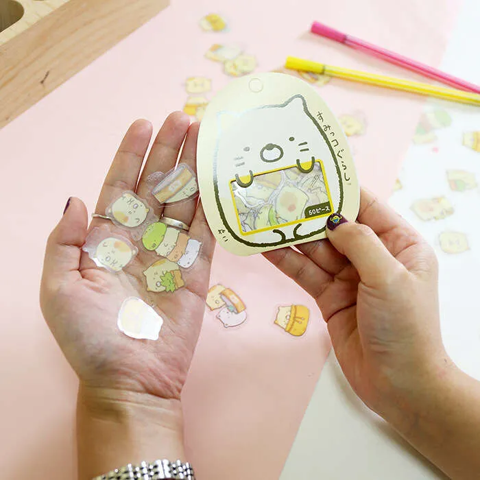 Japanese%20Corner%20Cartoon%20Animal%20Transparent%20PVC%20Pack%20Handheld%20Tent%20DIY%20Gupan%20Decorative%20Sticker%20with%20Over%2050%20Styles%20-%20Image%203