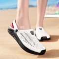 Men's Sandals Women Summer Beach Couple Slippers Slip-on Clogs Shoes Flat Slides Hollow Out Casual Shoes Sandy Ventilated Basic. 