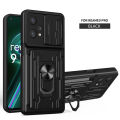 xprmy for Realme 9 Pro 5G Case Card Bag Sliding Window Camera Protection Magnetic Ring Kickstand Shockproof Phone Cover.