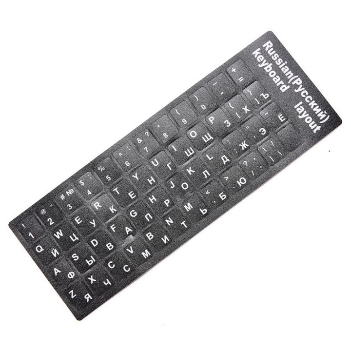 【Xbcustom Store】1PC Standard Keyboard Sticker Layout Alphabet Black With Letters Laptop Desktop Computer Keyboard Stickers