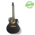 Indian Signature Acoustic Semi-Electric Guitar black. 