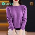 Women Sweater Cozy Imitation mere Sweater for Women Slim Fit Ribbed Knit Top Long Sleeve Crew Neck Solid Color Sweater Fashion Advanced Dyeing Technology Sweater. 