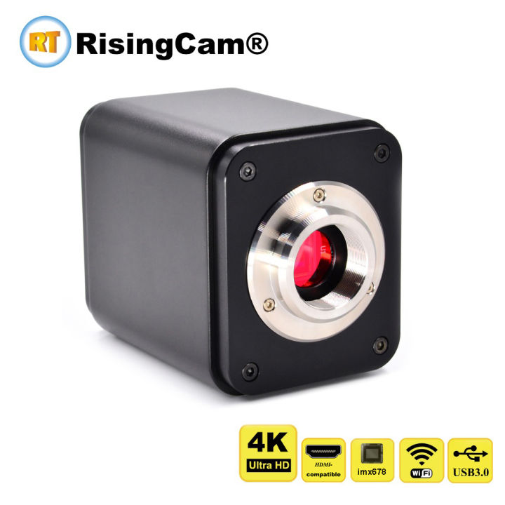 RisingCam 4K Ultra HD Max 60fps HDMI USB WiFi GE port output imx585 1/1.2 Sensor 4K digital HDMI microscope camera 4K