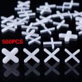 500pcs Tile Spacer Cross Plastic 2mm Tiling Ceramic Tilers Plumbers White Cross Clips Tile Leveling System Tile Locator Gap Tool.