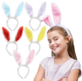 Cute Bunny Ears Headband Women's Plush Lugs Hare Ears Hairband Girl Rabbit Ears Headwear Cosplay Costume Hair Accessories 1Pcs. 