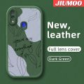 JIUMOO For Redmi Note 7 Redmi Note 7 Pro Note 7s Case Fashion Simple Leaves Word Thin New Design Leather Soft Back Cover Camera Protection Cases Shockproof Casing.