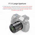 Viltrox AF 23/1.4 XF 23mm F1.4 Large Aperture Humanistic Camera Lens Compatible with FUJIFILM X-mount ILDC Camera X-PRO1/2/3 X-T2/3 X-T10/20/30. 