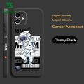 Toosci Liquid Silicone Dancing Astronaut Square Casing For iPhone X/iPhone XS Phone Case Soft Bumper Shockproof Cover. 