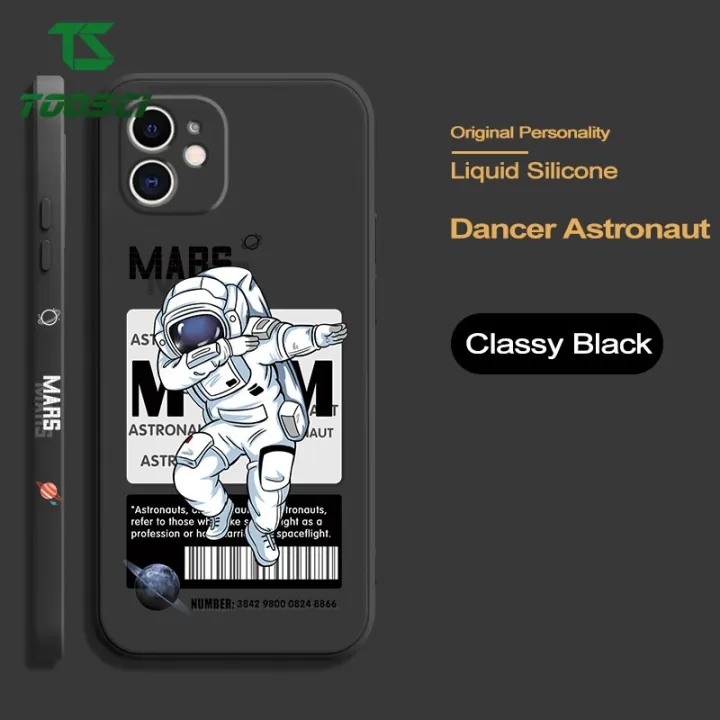 Toosci%20Liquid%20Silicone%20Dancing%20Astronaut%20Square%20Casing%20For%20iPhone%20X/iPhone%20XS%20Phone%20Case%20Soft%20Bumper%20Shockproof%20Cover%20-%20Image%206