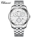Dawn Watch Men's Watch Fashion Business Men's Watch Three-Eyed Six-Hand Alloy Luminous Date Men's Watch.