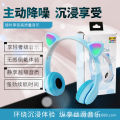 Cat Ears Luminous Bluetooth Headset P47M Cartoon Student Wireless Game P47m Over-Ear Headset Headset Headset Factory. 