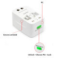 Universal USB Multi Plug Travel Adapter International Converter Power Socket UK/US/AU/EU/CA All in 1 Travel Adapter. 