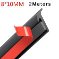 2M Car Rubber Sealing Strip Inclined T-Shaped Weatherproof Edge Trim Auto Trunk Lids Gap Seal Strip Interior Accessories.