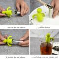 Creative Humanoid Tea Glass Infuser Tea Bag 304 Stainless Steel Silicone Tea Glass Filter Mesh Kitchen Accessories. 