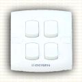 Dosen 4 Gang Switch- VP Series, 10A-250V~ White Color, Heat & Fire resistant, Safe & Gorgious.