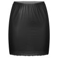 Womens Girls Ice Silk Half Slips Underskirt Basic Soft Lace Trim Petticoat Underdress Intimates Safety Long Skirt Underwear.