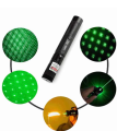 Green laser pointer lights.