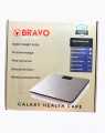 BRAVO Stainless Steel Digital Body Weight Bathroom Scale Step-On Technology Large Blue LCD Backlight Display, 400 Pounds , Grey, 12x12 Inch (Pack of 1).