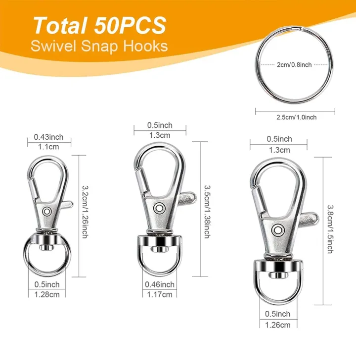 50pcs/25set%20Swivel%20Clasps%20Set%20Lanyard%20Snap%20Hooks%20with%20Key%20Chain%20Rings%20Keychain%20Clip%20Hooks%20for%20DIY%20Necklace%20Bracelet%20Chain%20Supply%20-%20Image%202