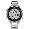 SYNOKE Stainless Steel Strap Digital Men's Watches Chrono Clock Waterproof Male Wristwatch Electronic Watches Relogio Masculino.