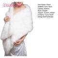 Ameesi Bridal Cape Fuzzy Evening Party Dress Bride Wrap Shrug Cover Up. 