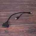 Laptop Hard Disk Drive Converter Cable-2 x SATA Hard Disk Drive Converter Cable-Black. 