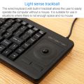 (COD Available)DS-8900 USB Interface Prevent Water Splashing Laser Engraving Character One-piece Wired Trackball Keyboard, Length: 1.5m.
