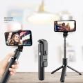100cm Longest Tripod Stand + Selfie Stick Foldable Mini Tripod with Fill Light Bluetooth Remote Shutter Retractable Rod for Phone N08S/Q07 - Tripod.