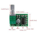 MINI 5V POWER AMPLIFIER BOARD SUPPORT USB POWER SUPPLY 3W+3W. 