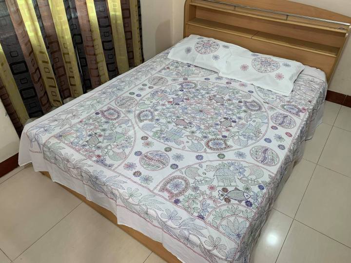 Double%20Size%20Cotton%20Nakshi%20Flat%20Bed%20Sheet%20With%202%20Pillow%20Covers%20-%20Add%20Artistic%20Charm%20to%20Your%20Bedding%20-%20Washable%20-%20Image%202