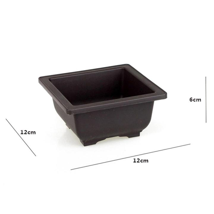 1PC Flower Pot Plastic Balcony Square Pots Flower Bonsai Bowl Nursery Basin Sunlight Mall