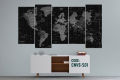CNVS-501 72″ inch x 36″ inch World Map Wall Canvas Art Prints.
