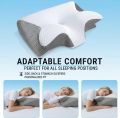 HOMCA Memory Foam Cervical Pillow, 2 in 1 Ergonomic Contour Orthopedic Pillow for Neck Pain, Contoured Support Pillows for Side Back Stomach Sleepers.