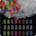 100Pcs/Bag Acrylic S Clips Loom Rubber Band Clips Plastic Jewelry Connectors For Necklace Bracelet Making Colorful Clasp Refill Kit. 