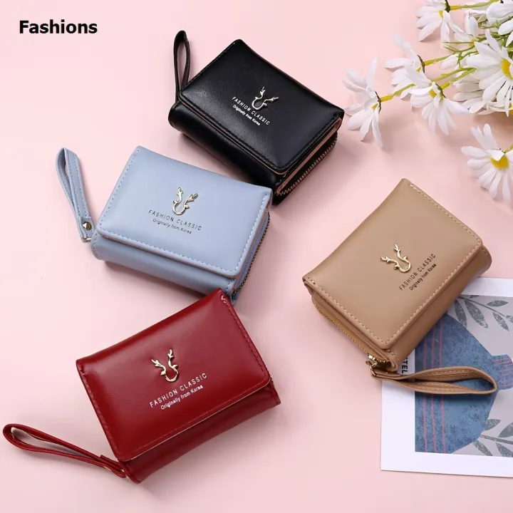 Fashions%20Classic%20Fashion%20Three%20Fold%20Wallet%20Coin%20Card%20Storage%20Women's%20Casual%20Student%20Small%20and%20Large%20Capacity%20-%20Image%203