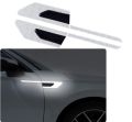 2Pcs Car Reflective Safety Warning Bumper Reflective Strips Anti-Collision Car Stickers. 