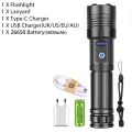 Super XHP120 Powerful Led Flashlight XHP90 High Power Torch Light Rechargeable Tactical Flashlight 18650 Usb Camping Lamp.