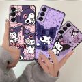 Cute Cartoon Kuromi Phone Case For Samsung Galaxy S23 S22 S21 S20 Ultra Plus FE S9 S8 S10 Note20 Ultra Note 20 Note 10 Cases.